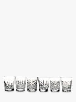 Waterford Crystal Lismore Connoisseur Heritage Double Old Fashioned Tumblers, Set of 6, 320ml, Clear, Clear