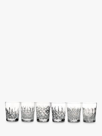 Waterford Crystal Lismore Connoisseur Heritage Double Old Fashioned Tumblers, Set of 6, 320ml, Clear, Clear