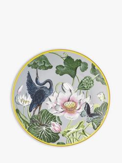 Wedgwood Wonderlust Waterlily Bone China Side Plate, 21cm, Grey/Multi, Grey/Multi