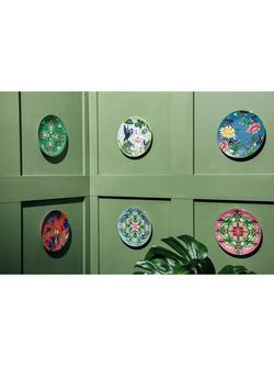 Wedgwood Wonderlust Waterlily Bone China Side Plate, 21cm, Grey/Multi - view 2, Grey/Multi