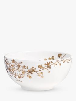 Vera Wang for Wedgwood Jardin Cereal Bowl, 15cm, White/Gold, White/Gold