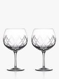 Waterford Crystal Cut Glass Olann Balloon Gin Glasses, Set of 2, 550ml