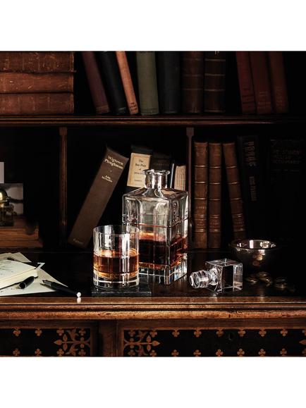 Waterford Crystal Short Stories Cluin Cut Glass Square Decanter, 700ml, Clear - view 2, Clear