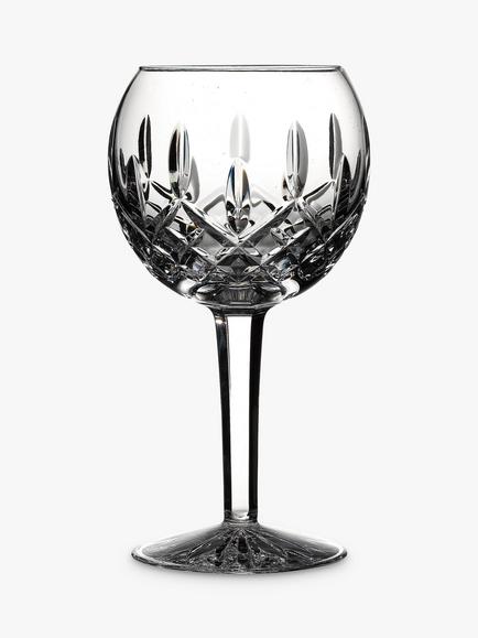 Waterford Crystal Lismore Cut Glass Balloon Wine Glass, 350ml, Clear, Clear