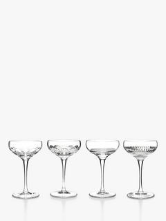 Waterford Crystal Mixology Cut Glass Small Coupe Glasses, Set of 4, 120ml