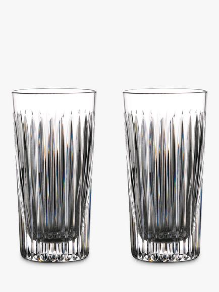 Waterford Crystal Gin Journeys Aras Cut Glass Highballs, Set of 2, 400ml, Clear, Clear
