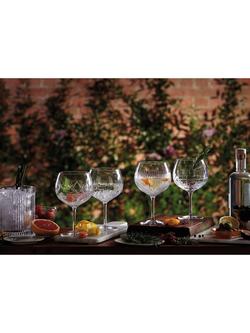 Waterford Crystal Gin Journeys Cluin Cut Glass Balloon Gin Glass, Set of 2, 550ml, Clear - view 2, Clear