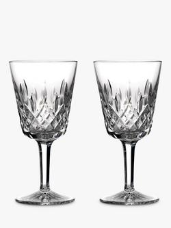 Waterford Crystal Lismore Cut Glass Goblets, Set of 2, 250ml, Clear