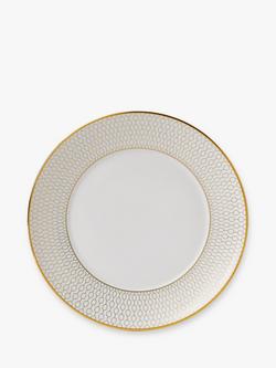 Wedgwood Gio Gold Bone China Small Side Plate, 17cm, White/Gold, White/Gold