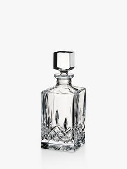 Waterford Crystal Cut Glass Lismore Square Decanter, 750ml, Clear, Clar