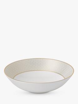 Wedgwood Gio Gold Bone China Soup/Cereal Bowl, 20cm, White/Gold, White/Gold