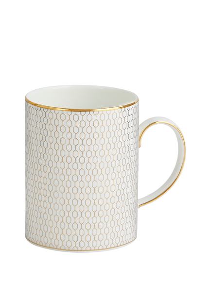 Wedgwood Gio Gold Bone China Mug, 380ml, White/Gold, White/Gold