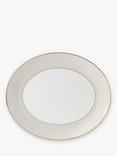 Wedgwood Gio Gold Bone China Oval Platter, 33cm, White/Gold