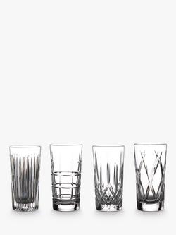 Waterford Crystal Gin Journeys Cut Glass Pattern Highballs, Set of 4, 450ml, Clear, Clear