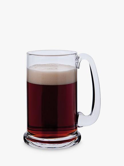 Dartington Crystal Real Ale Glass Tankard, 600ml, Clear, Clear