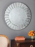 Laura Ashley Capri Bevelled Glass Round Wall Mirror, Clear