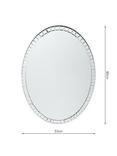 Laura Ashley Marcella Oval Glass Wall Mirror, 80 x 53cm, Clear