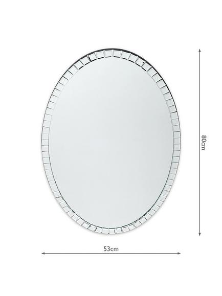 Laura Ashley Marcella Oval Glass Wall Mirror, 80 x 53cm, Clear - view 2, Clear