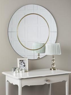 Laura Ashley La Maya Round Glass Wall Mirror, Bronze/Clear - view 2, Bronze/Clear