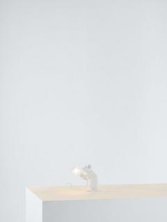 Seletti Sitting Mouse Table Lamp, White