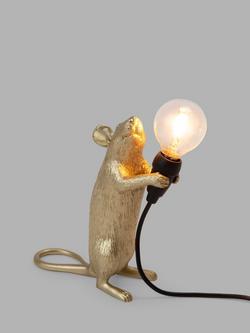 Seletti Standing Mouse Table Lamp - view 2, Gold
