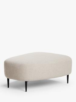 John Lewis Lozenge Footstool, Metal Legs, Twisted Boucle Putty