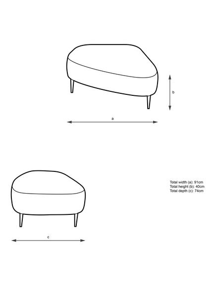 John Lewis Lozenge Footstool, Metal Legs - view 2, Twisted Boucle Putty