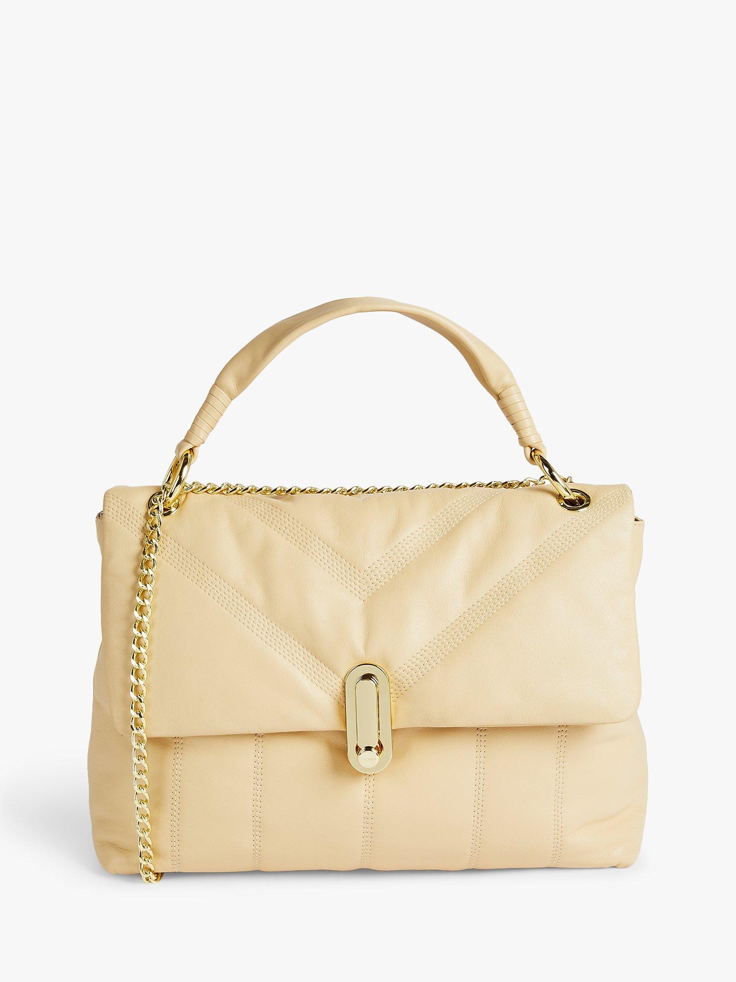 Ted Baker Ayaah Puffer Quilted Leather Shoulder Bag, Cream