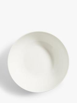 John Lewis Wave Fine China Serving Bowl, 26.4cm, White, White
