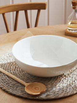 John Lewis Wave Fine China Serving Bowl, 26.4cm, White - view 2, White