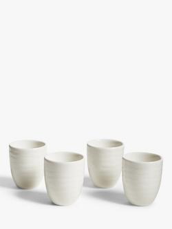 John Lewis Wave Fine China Egg Cups, Set of 4, White, White