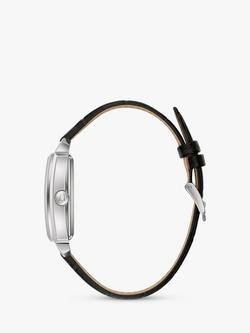 Bulova Men's Sutton Heartbeat Automatic Leather Strap Watch - view 2, Black/Silver 96a269