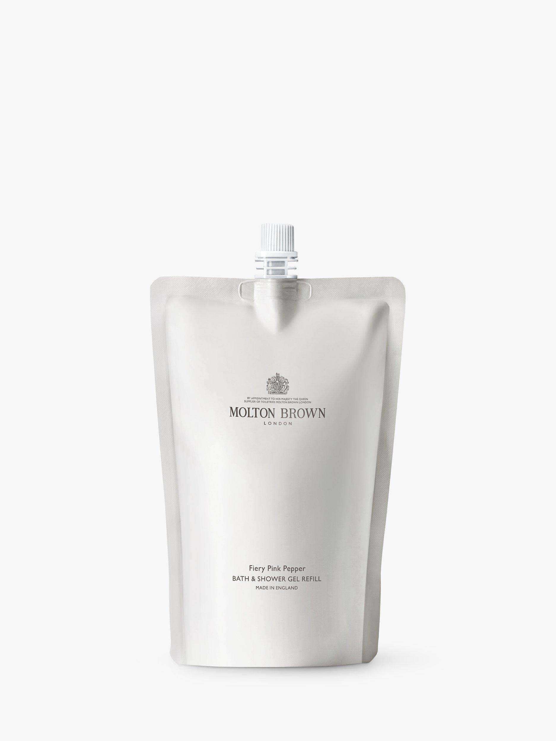 Product image 1 of 3, which shows Molton Brown Fiery Pink Pepper Bath & Shower Gel Refill, 400ml