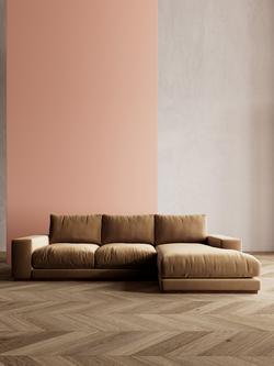 Swoon Denver Grand 4 Seater RHF Corner End Sofa - view 2, Biscuit Velvet