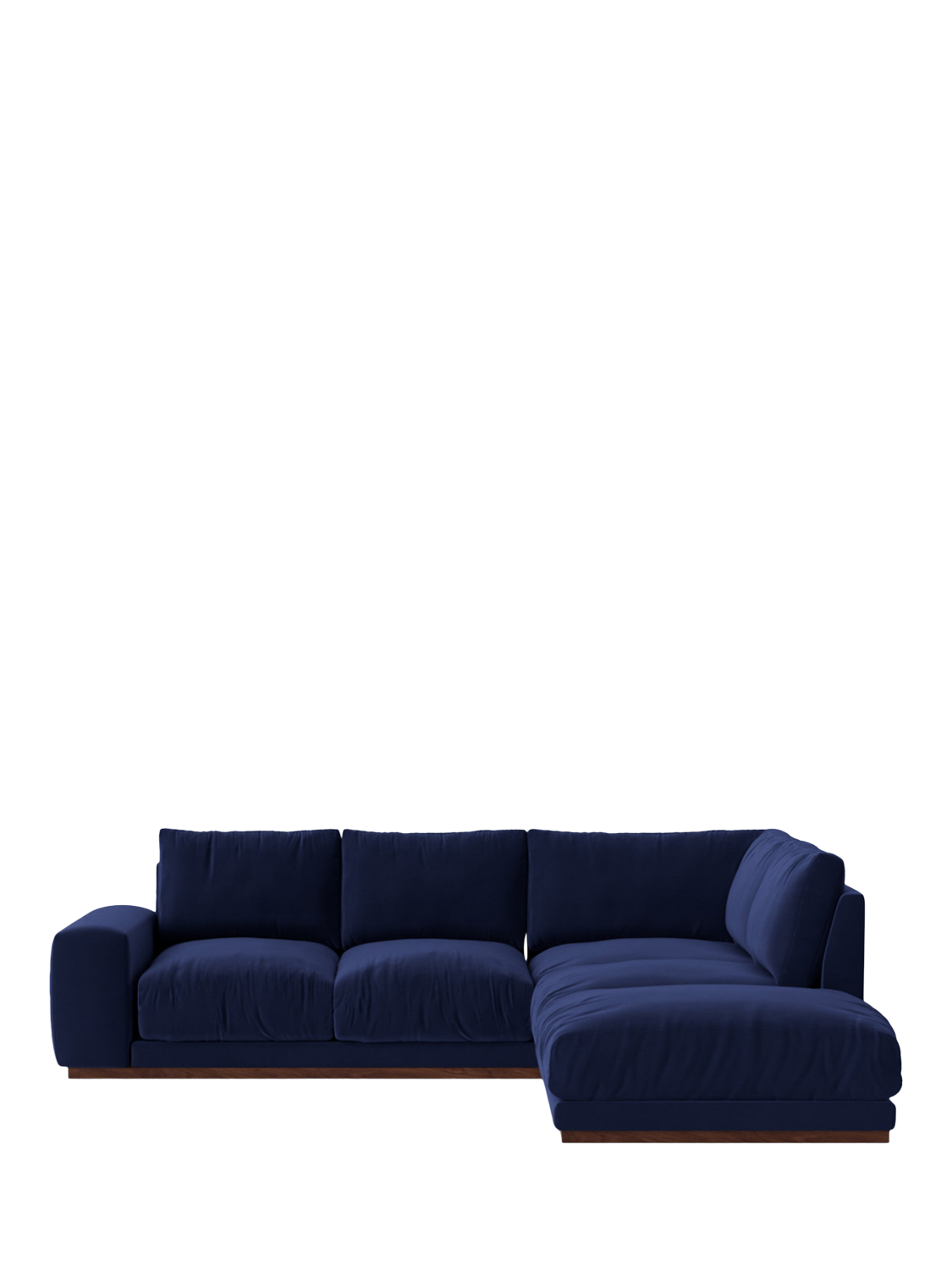 Denver Range, Swoon Denver Grand 4 Seater RHF Corner End Sofa, Ink Velvet