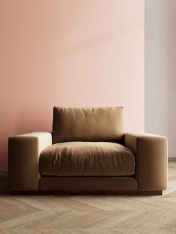 Swoon Denver Loveseat - view 2, Biscuit Velvet