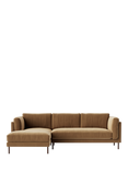 Swoon Munich Grand 4 Seater LHF Chaise End Sofa, Dark Leg, Biscuit Velvet
