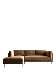 Swoon Munich Grand 4 Seater LHF Chaise End Sofa, Dark Leg, Biscuit Velvet