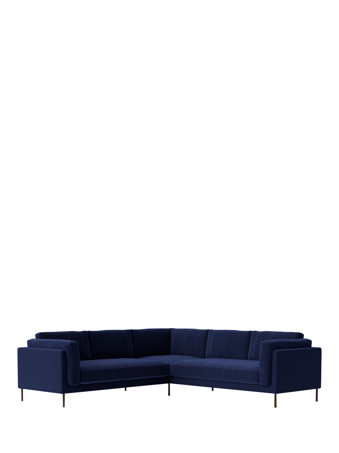 Munich Range, Swoon Munich 5 Seater Corner Sofa, Dark Leg, Ink Velvet