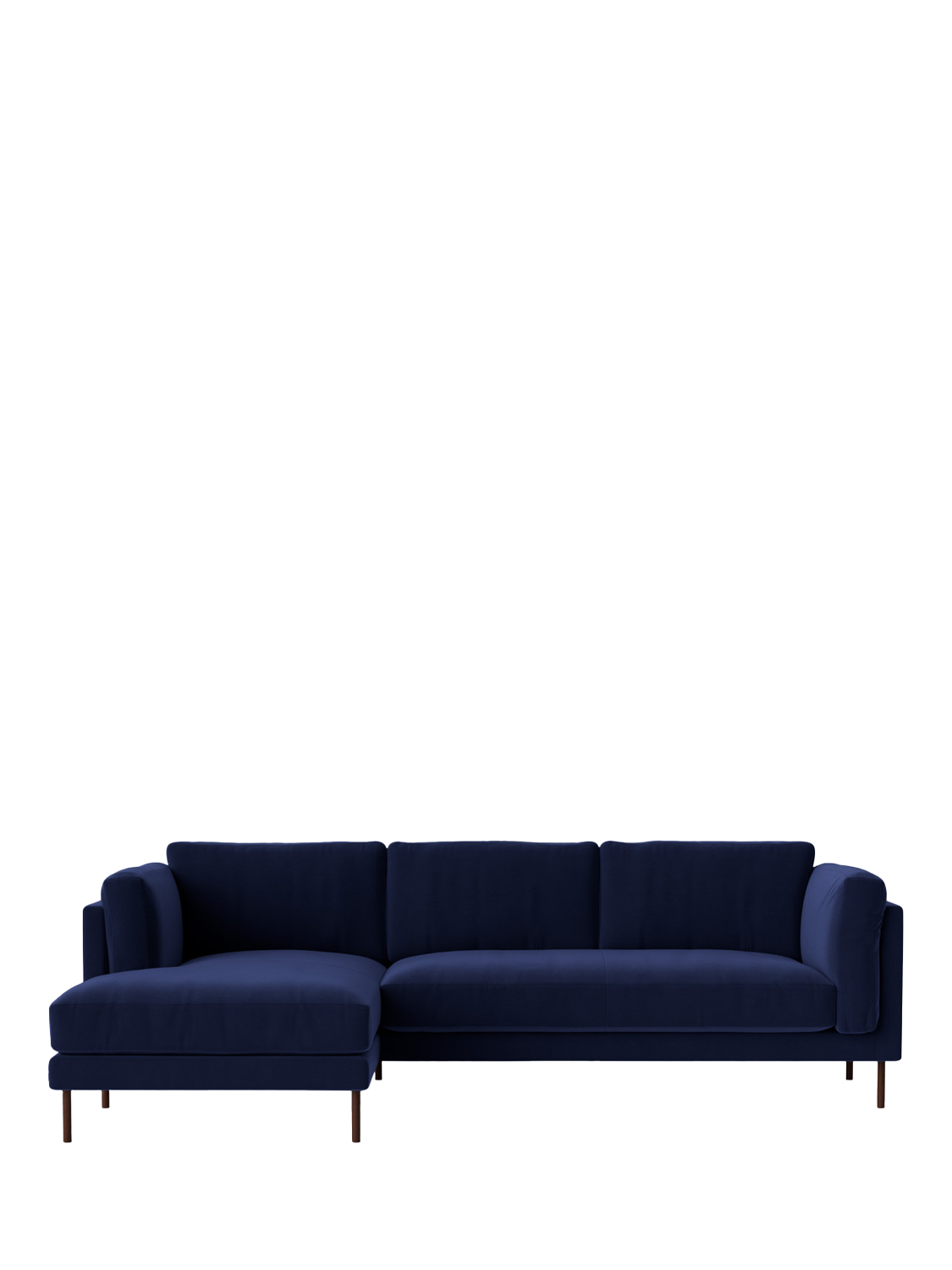 Munich Range, Swoon Munich Grand 4 Seater LHF Chaise End Sofa, Dark Leg, Ink Velvet