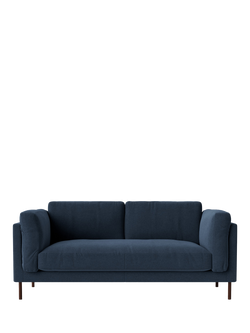 Swoon Munich Medium 2 Seater Sofa, Dark Leg, Indigo Wool