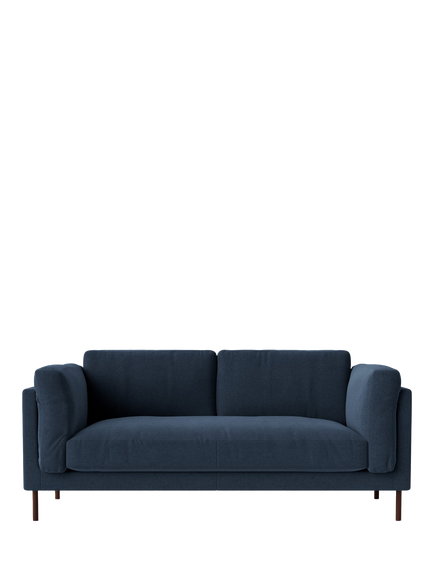 Swoon Munich Medium 2 Seater Sofa, Dark Leg, Indigo Wool