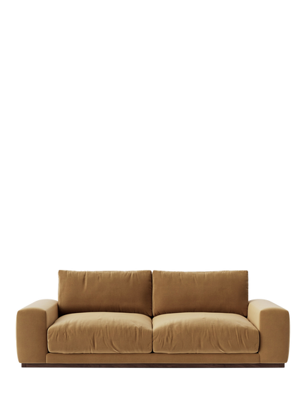 Swoon Denver Large 3 Seater Sofa, Biscuit Velvet