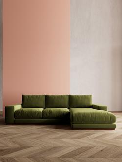 Swoon Denver Grand 4 Seater RHF Corner End Sofa - view 2, Fern Velvet