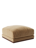 Swoon Denver Footstool, Biscuit Velvet