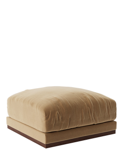 Swoon Denver Footstool, Biscuit Velvet