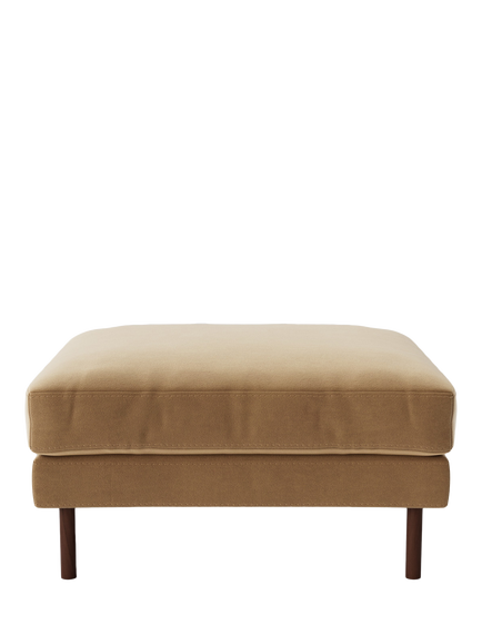 Swoon Munich Ottoman, Dark Leg, Biscuit Velvet