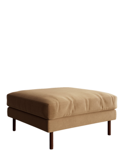 Swoon Munich Ottoman, Dark Leg - view 2, Biscuit Velvet