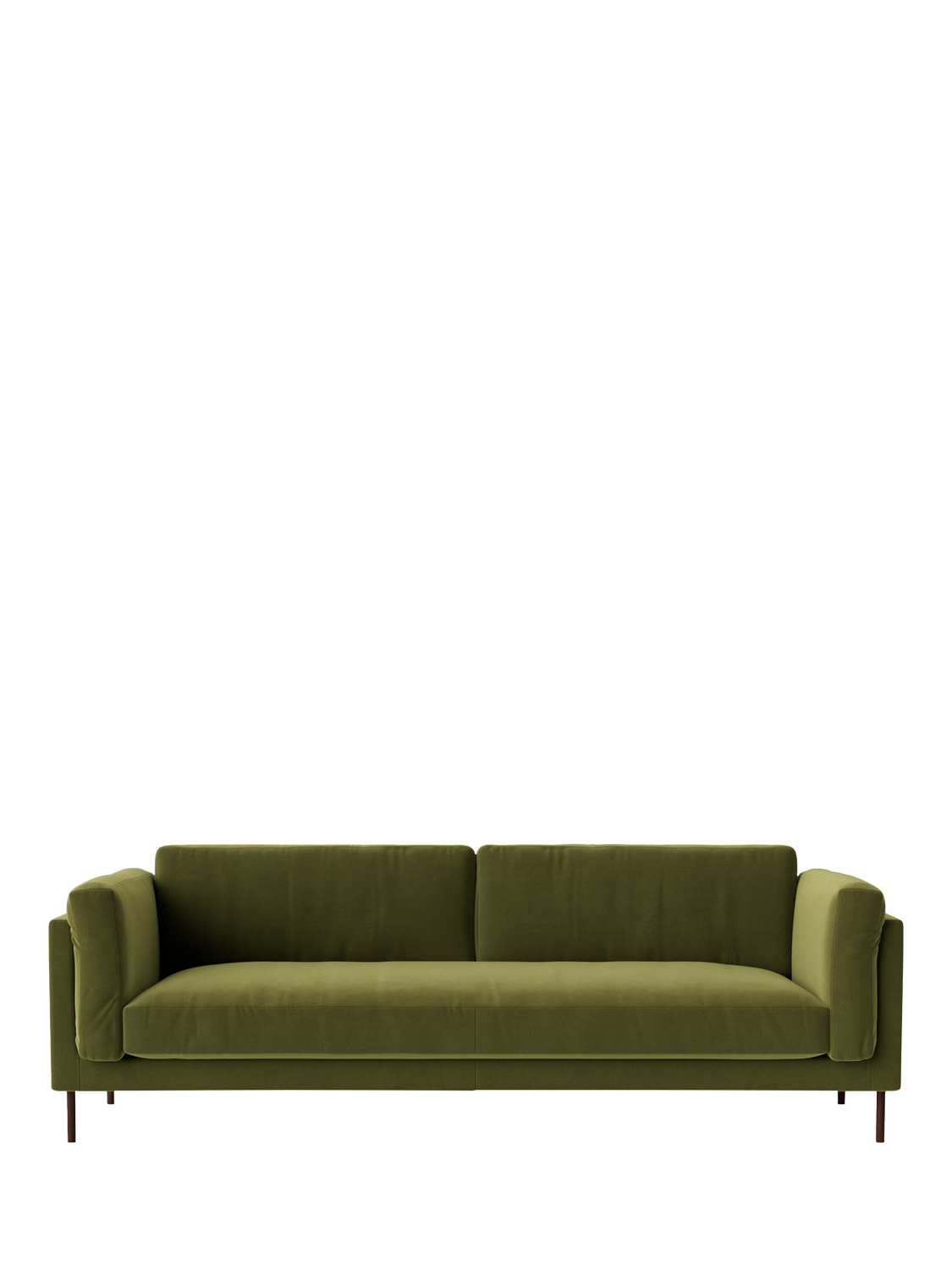 Munich Range, Swoon Munich Large 3 Seater Sofa, Dark Leg, Fern Velvet