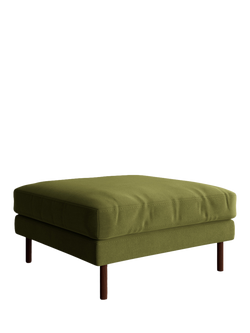Swoon Munich Ottoman, Dark Leg - view 2, Fern Velvet